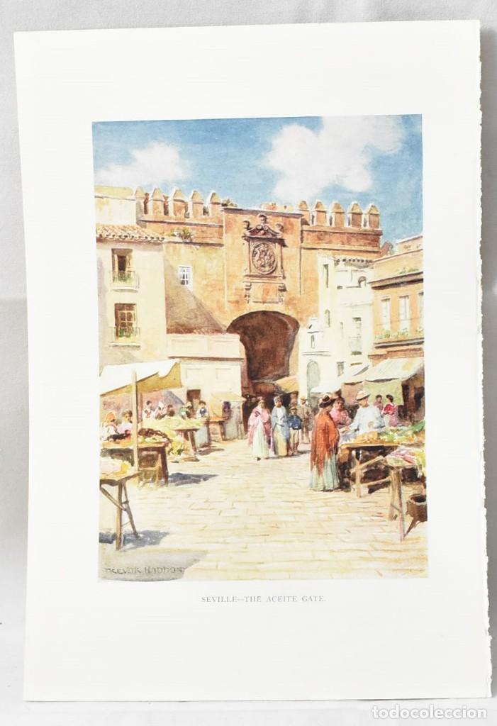 Art: Foto grabado Puerta del aceite de Sevilla, 20x13,5cm, Londr&eacute;s (1925),