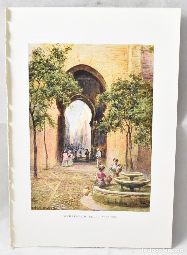 Art: Foto grabado Patio de los naranjos de Sevilla, 20x13,5cm, Londr&eacute;s (1925),