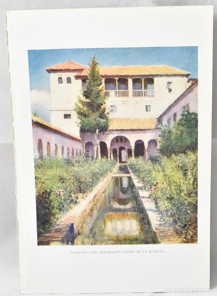 Art: Foto grabado Patio de la acequia en el Generalife de Granada, 20x13,5cm, Londr&eacute;s (1925),