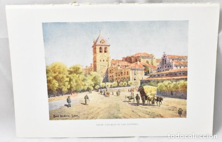 Art: Foto grabado Iglesia de San Isidoro en Le&oacute;n, 20x13,5cm, Londr&eacute;s (1925),