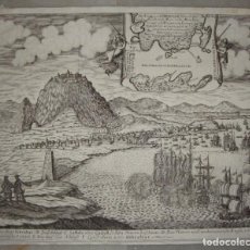 Arte: ANTIGUO GRABADO DE GIBRALTAR. S.XVI-XVII. (RARO)