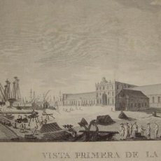 Arte: ANTIGUO GRABADO. VISTA PRIMERA DE LA CARRACA. 1785.