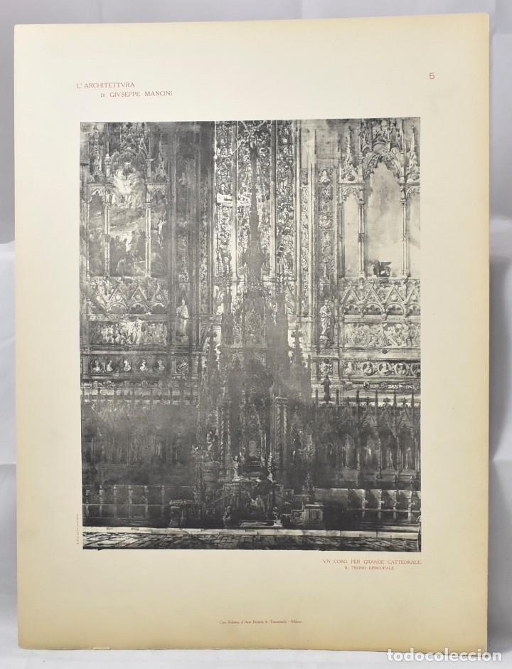 Art: La arquitectura de Giuseppe Mancini: Coro para una catedral grande, 39,5x29,5 cm., 1920-1930
