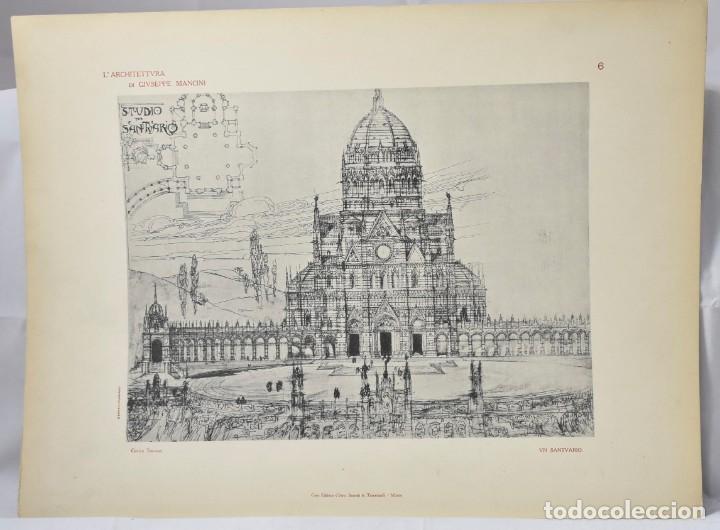 Art: La arquitectura de Giuseppe Mancini: Santuario, 39,5x29,5 cm., 1920-1930