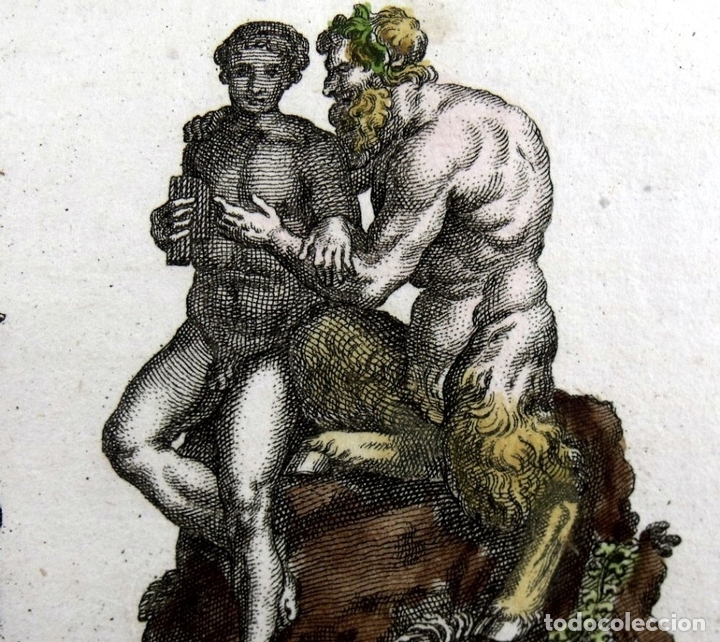 Arte: Dioses mitol&oacute;gicos, Apolo y Vulcano, 1757.Montfaucon - Foto 2