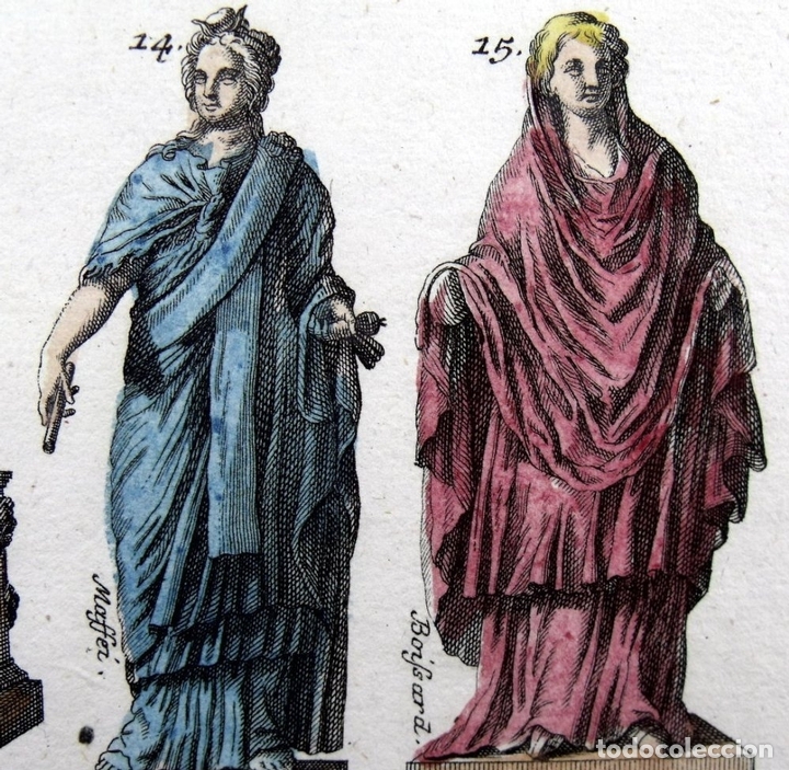 Arte: Diversas figuras romanas, 1757. Montfaucon - Foto 2