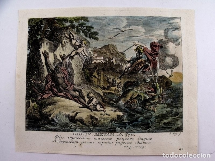 Arte: Perseo y el monstruo marino, 1679. Sandrart - Foto 1