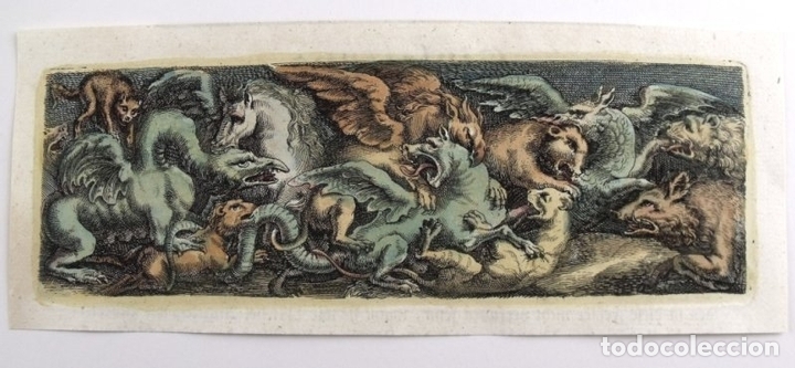 Arte: Animales mitol&oacute;gicos, 1679. Sandrart - Foto 1