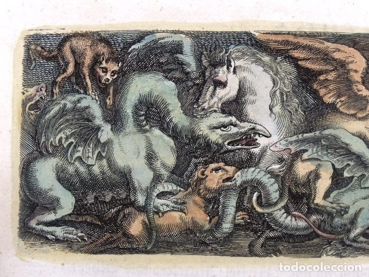 Arte: Animales mitol&oacute;gicos, 1679. Sandrart - Foto 2