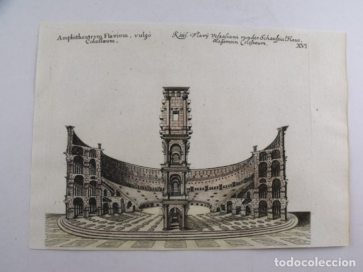 Arte: Coliseo romano, 1679. Sandrart - Foto 2