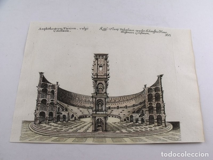 Arte: Coliseo romano, 1679. Sandrart - Foto 3