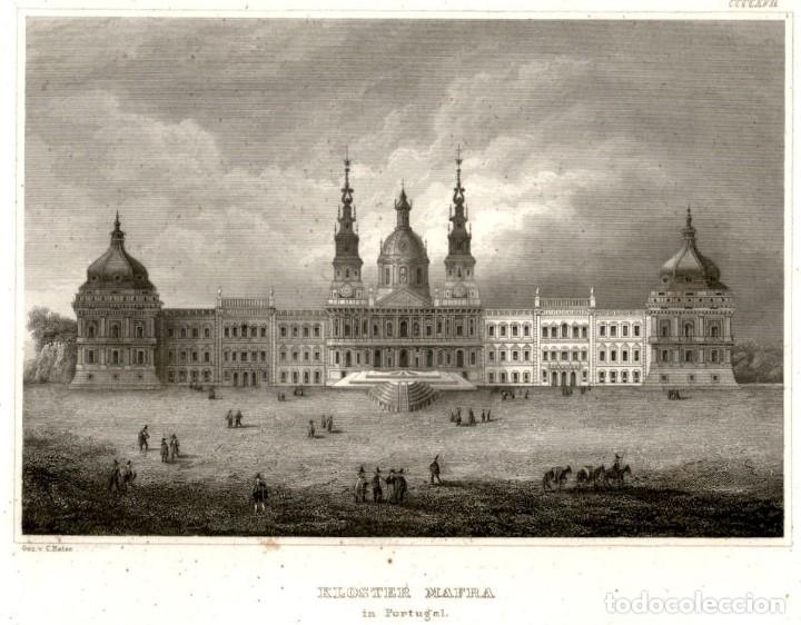 Art: 1847 - ORIGINAL - Zafra Portugal Palacio - Extraido Meyer&acute;s Universum - Tama&ntilde;o grabado: 15 x 10 cm