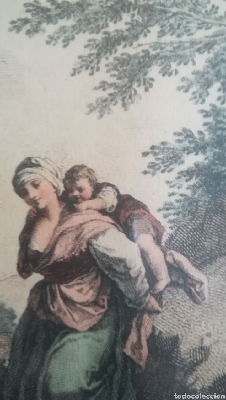 Arte: Antiguo grabado de Francesco Bartolozzi - Foto 4