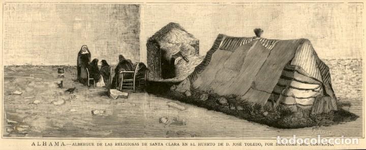 Art: 1885 - ORIGINAL - Alhama - Granada - Terremoto - Religiosas - La Ilustraci&oacute;n Espa&ntilde;ola y Americana