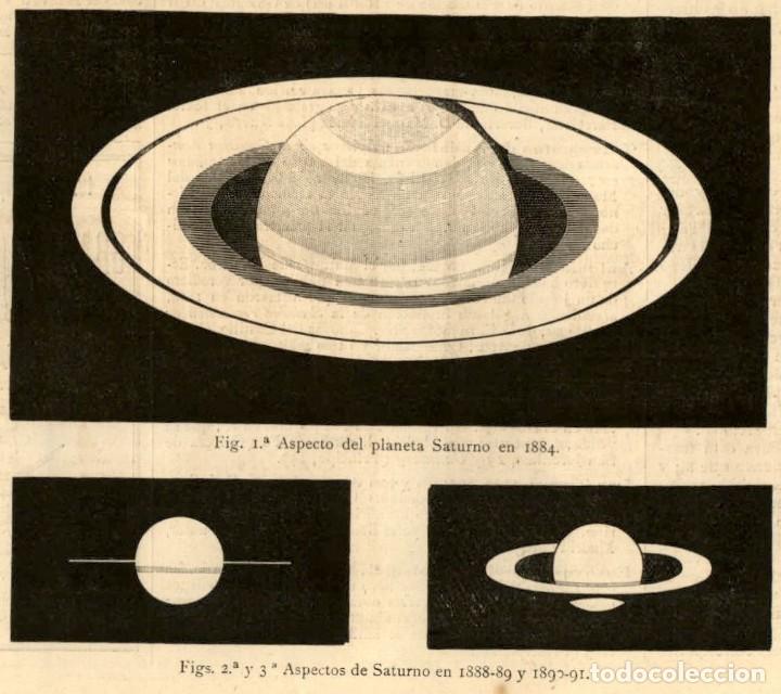 Art: 1885 - ORIGINAL - Saturno Planeta - La Ilustraci&oacute;n Espa&ntilde;ola y Americana