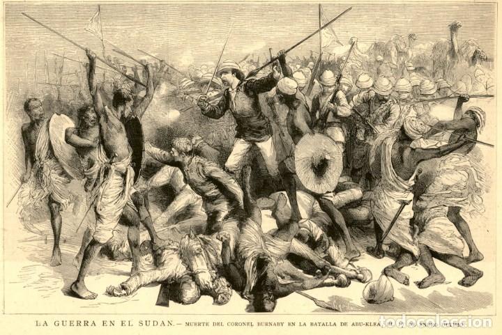 Art: 1885 - ORIGINAL - Guerra de Sudan Batalla Abu-Klea - LA ILUSTRACI&Oacute;N ESPA&Ntilde;OLA Y AMERICANA