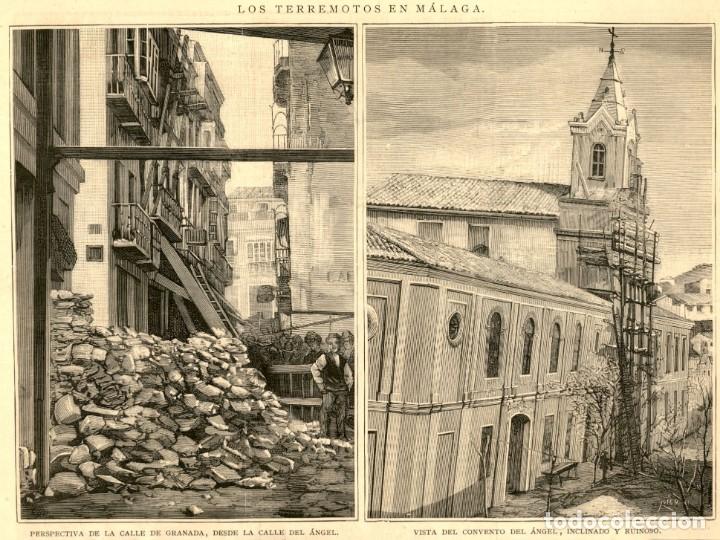 Art: 1885 - ORIGINAL - Malaga - Convento del Angel - La ILUSTRACI&Oacute;N ESPA&Ntilde;OLA Y AMERICANA