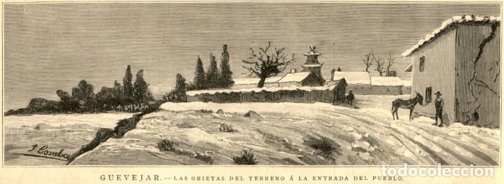Art: 1885 - ORIGINAL - Guevejar Granada Grietas del Terremoto - La Ilustraci&oacute;n Espa&ntilde;ola y Americana