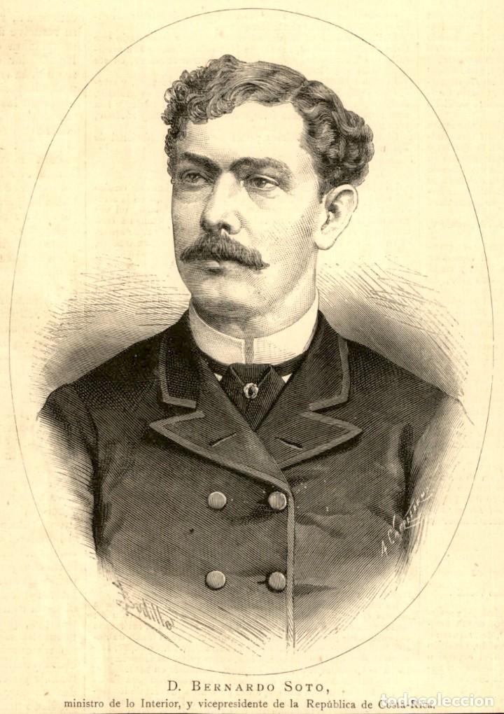 Arte: 1885 - ORIGINAL - Bernardo Soto - Ministro de Interior - La Ilustraci&oacute;n Espa&ntilde;ola y Americana