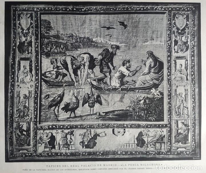 Art: 1885 - Original - Madrid - Tapiz Palacio Real - Pesca milagrosa- La Ilustraci&oacute;n Espa&ntilde;ola y Americana