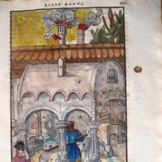 Arte: 2 GRABADOS DE MINERÍA MEDIEVAL XIII, 1557. AGRÍCOLA