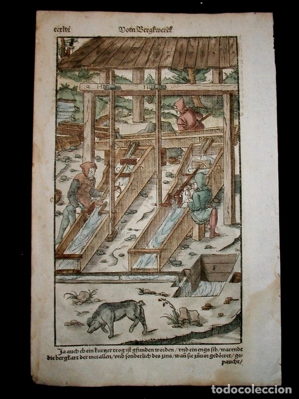 Arte: Lavado del oro VII, 1557. Agr&iacute;cola - Foto 3