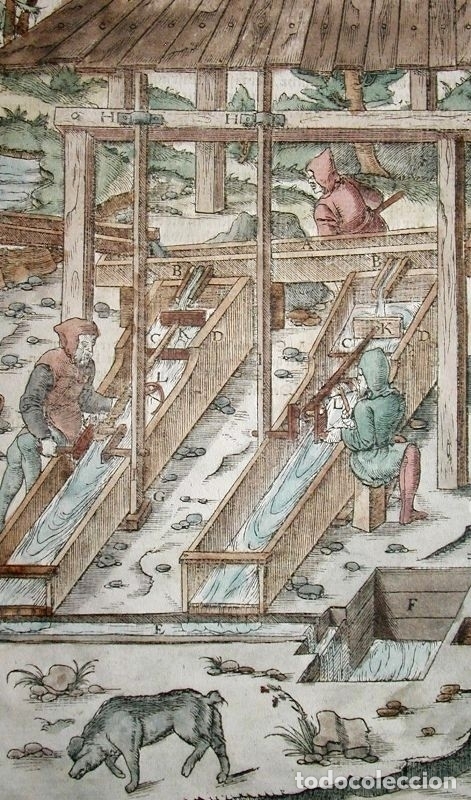 Arte: Lavado del oro VII, 1557. Agr&iacute;cola - Foto 6