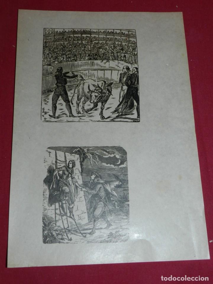 Art: (M) GRABADO PRINCIPIOS S.XX - GRABADOS ESCENAS TOROS, 32 X 22 CM, SE&Ntilde;ALES DE USO