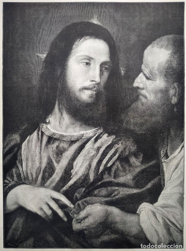Art: 1885 - ORIGINAL - Dad a Dios lo que es de Dios y al Cesar . - LA ILUSTRACI&Oacute;N ESPA&Ntilde;OLA - Gran tama&ntilde;o