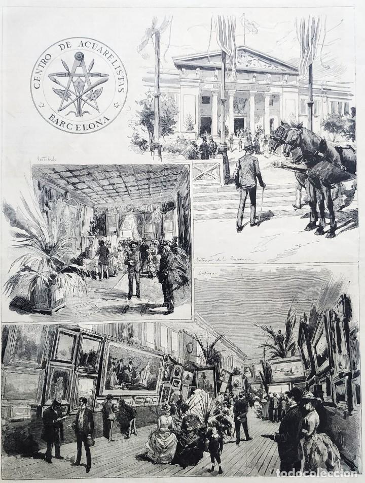 Art: 1885 - ORIGINAL - Barcelona - 1&ordf; exposici&oacute;n acualelistas - LA ILUSTRACI&Oacute;N ESPA&Ntilde;OLA - Gran tama&ntilde;o