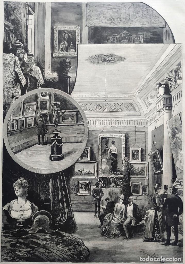 Arte: 1885 - ORIGINAL - Madrid - Hotel de Ventas - Antig&uuml;edades - LA ILUSTRACI&Oacute;N ESPA&Ntilde;OLA - Gran tama&ntilde;o