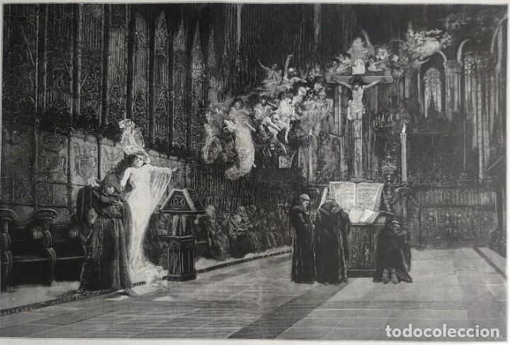 Art: 1885 - ORIGINAL - Vision de San Martin - Nicolau y Cotanda - LA ILUSTRACI&Oacute;N ESPA&Ntilde;OLA - Gran tama&ntilde;o
