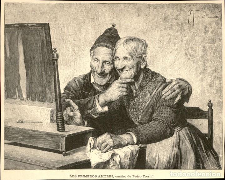 Kunst: 1887 - Original - Los primeros amores de Pedro Torrini - La Ilustraci&oacute;n Artistica