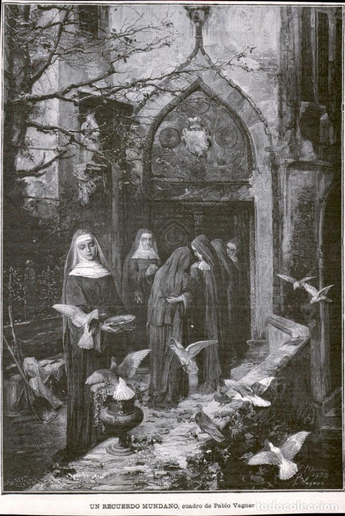 Kunst: 1887 - Original - Un recuerdo mundano Pablo Vagner - La Ilustraci&oacute;n Artistica