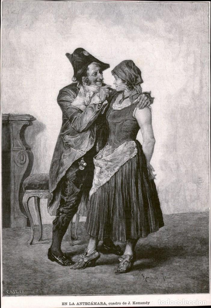 Kunst: 1887 - Original - En la antecamara J. Kemendy - La Ilustraci&oacute;n Artistica