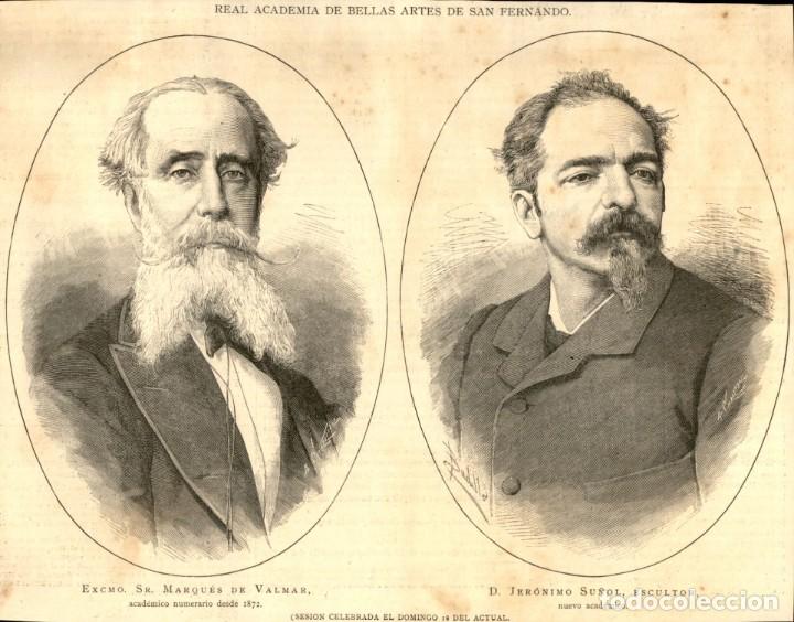 Arte: 1882 - Original - Real Academia Bellas Artes San Fernando Marques de Valmar- La Ilustraci&oacute;n Espa&ntilde;ola