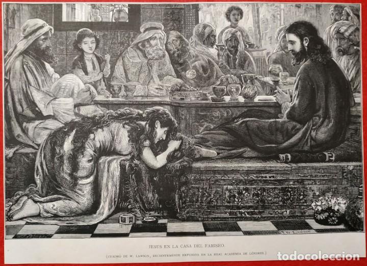 Arte: 1880 - Jesus en la casa del Fariseo - W. Lawson - Grandes dimensiones