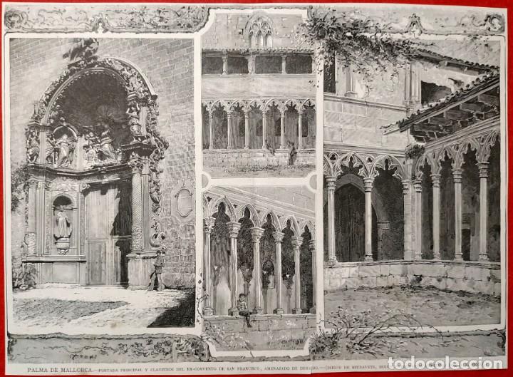 Arte: 1880 - Palma de Mallorca - Convento San Francisco - Grandes dimensiones