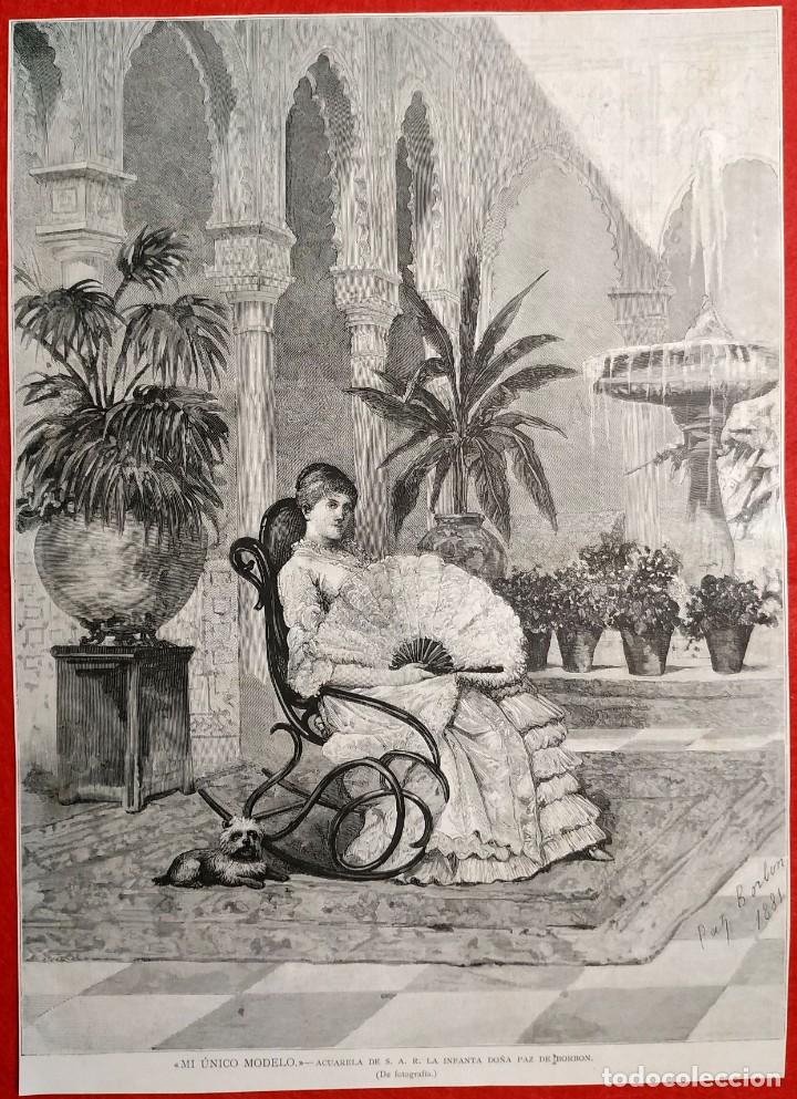 Art: 1880 - Mi unico modelo - S.A.R. Paz de Borbon - La Ilustraci&oacute;n Espa&ntilde;ola