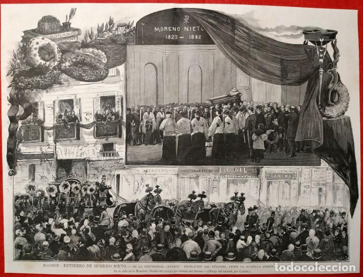 Arte: 1880 - Madrid - Entierro de Moreno Nieto - Universidad Central - La Ilustraci&oacute;n Espa&ntilde;ola
