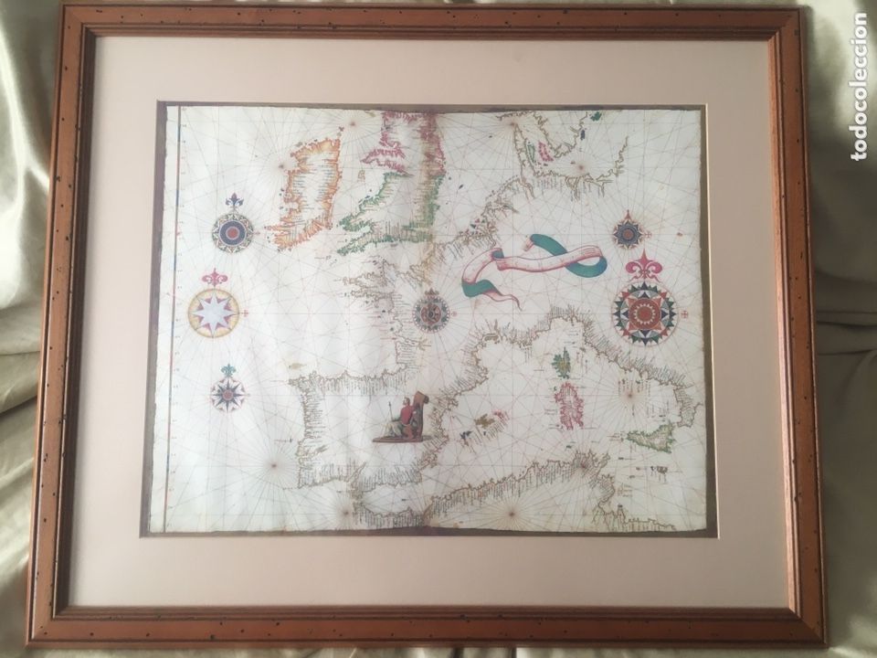 Arte: Bonito grabado mapa de Europa antiguo - Foto 1