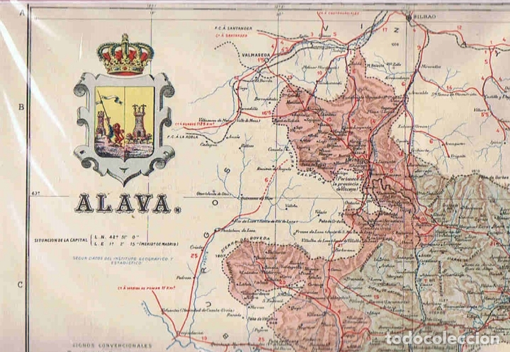 Kunst: ESPA&Ntilde;A REGIONAL.Cartas Corogr&aacute;ficas de Benito Chias y Carb&oacute;. &Aacute;LAVA. - Ceferino Rocafort y Casimiro D
