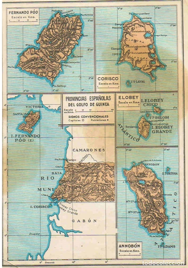 Art: MAPAS DE LAS PROVINCIAS ESPA&Ntilde;OLAS DEL GOLFO DE GUINEA.