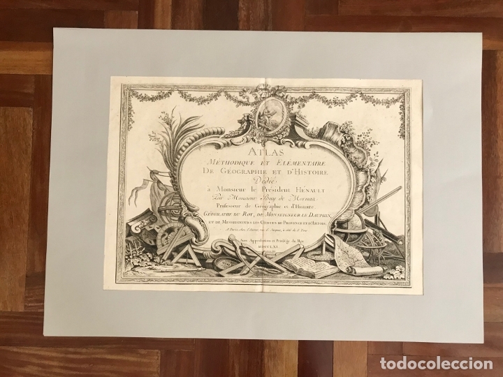 Arte: Gran frontispicio de atlas, 1761. Buy de Mornas - Foto 2
