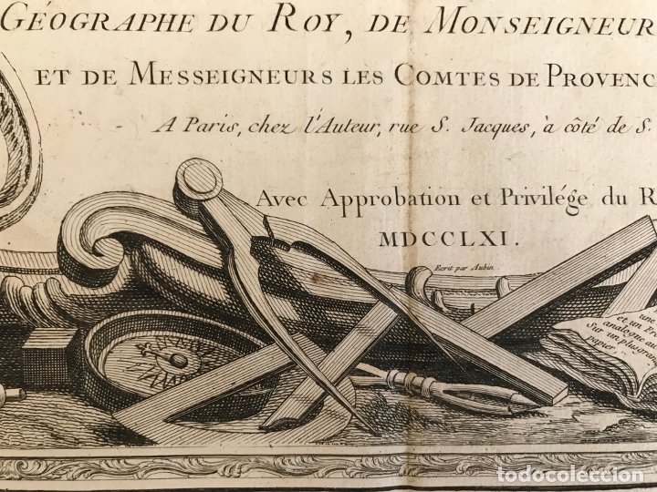 Arte: Gran frontispicio de atlas, 1761. Buy de Mornas - Foto 7