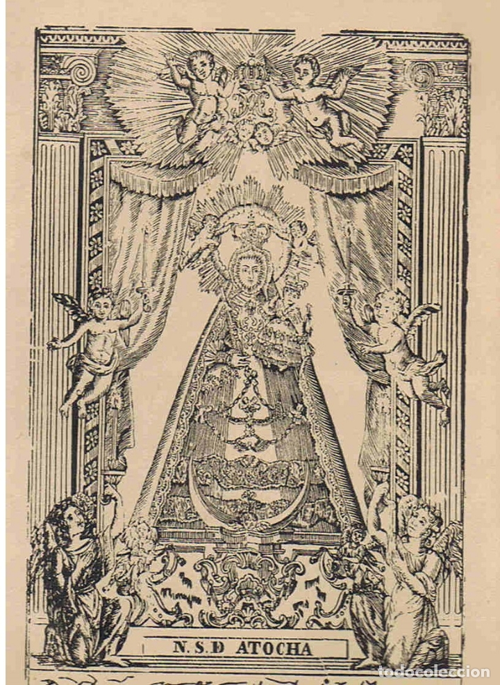 Arte: NUESTRA SE&Ntilde;ORA DE ATOCHA. - Grabado. - Foto 1