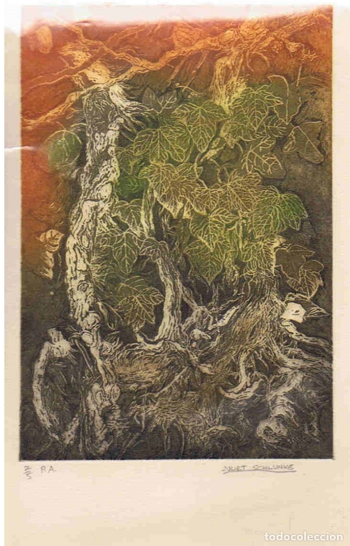 Arte: LLEGANDO EL OTO&Ntilde;O. - Grabado. - Foto 1