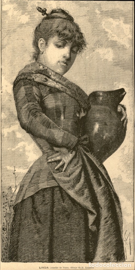 Arte: 1888 - Linda cuadro de Nezzo - La Ilustraci&oacute;n Iberica