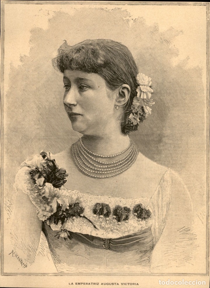Arte: 1888 - La Emperatriz Augusta Victoria - La Ilustraci&oacute;n Iberica