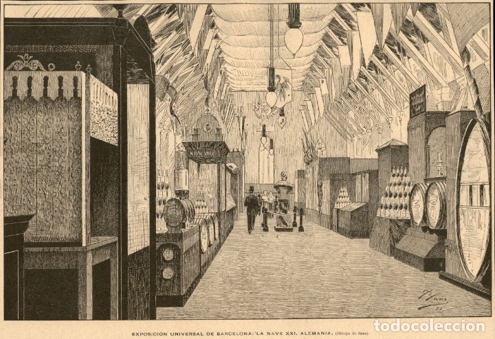 Arte: 1888 - Esposicion Universal Barcelona - Pabellon de Alemania - La Ilustraci&oacute;n Iberica